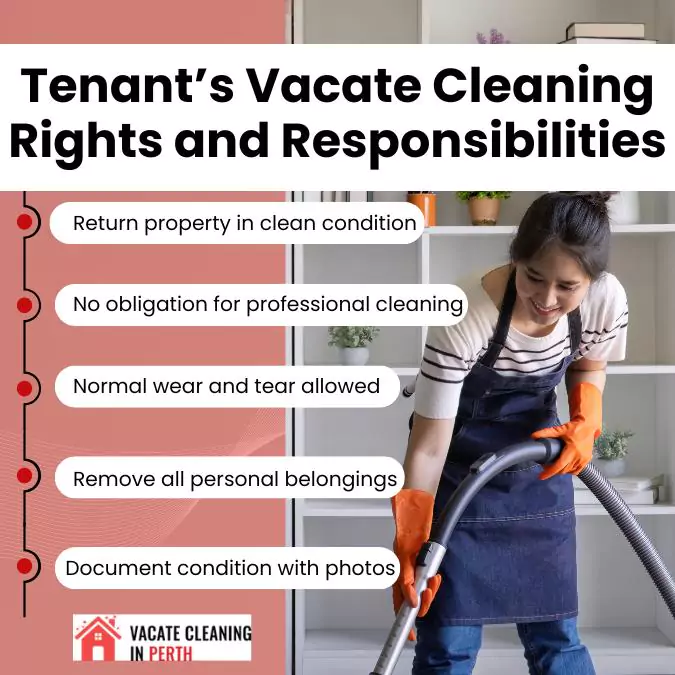 Tenant’s vacate cleaning rights and responsibilities
