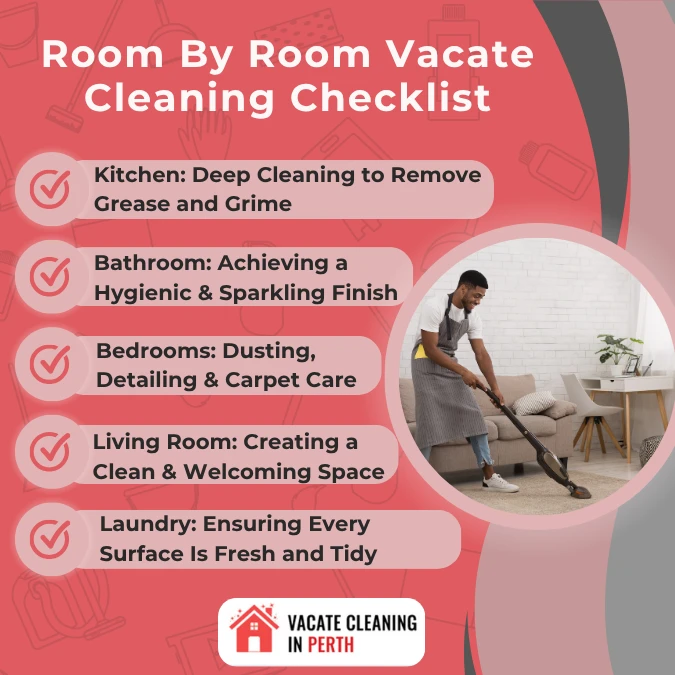 room by room vacate cleaning checklist